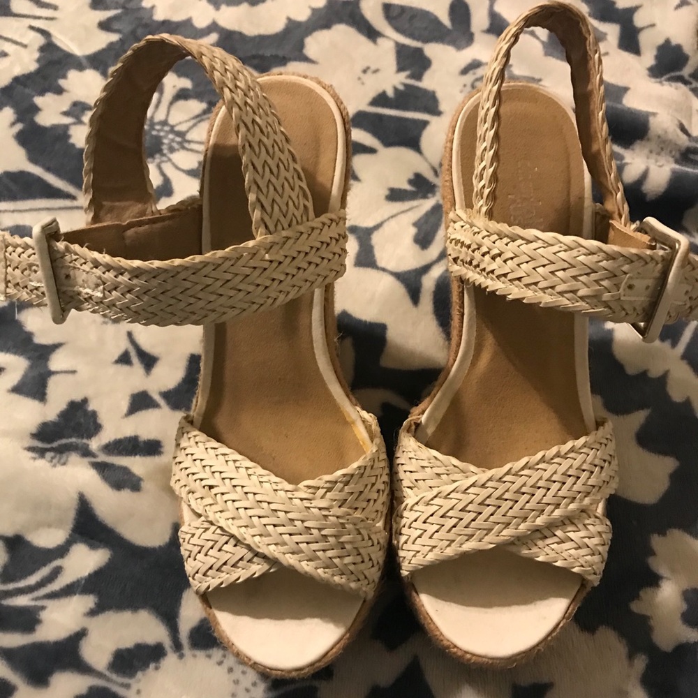 Charlotte Russe woven wedges